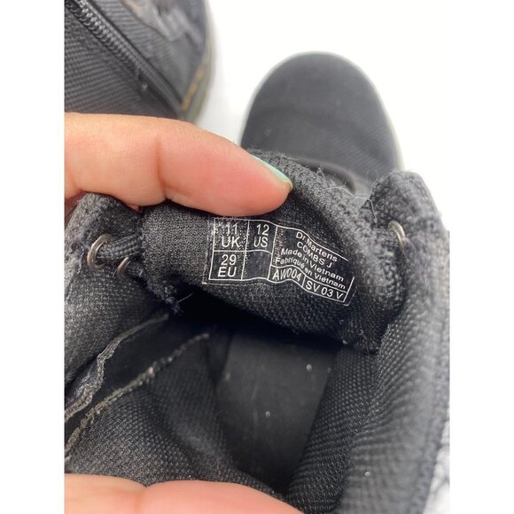 Doc Dr Martens Combs J Size 12 Kids Canvas Combat Zipper Boots Zip Up - Picture 6 of 7